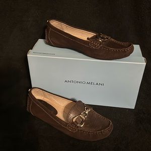Antonio Melani Barbb Dark Sepia Brown Suede Womens Size 6 flats